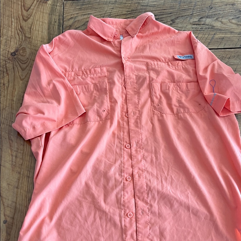 Columbia Men's Vibrant Coral Button Down Shirt